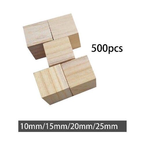 500Pcs Wooden Bs Wood Building Bs for DIY Projects