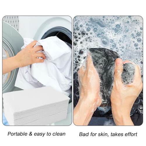 30/120PCS Laundry Tablets Washing Powder Sheet Soap Cleaning