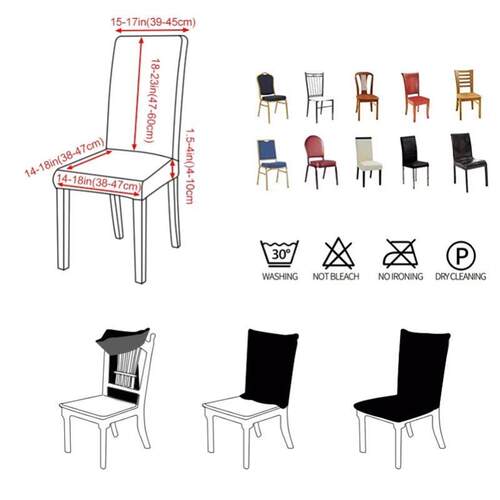Solid Color Chair Cover Spandex Stretch Elastic Chair Covers