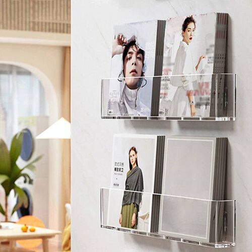 Acrylic Dispaly Rack Wall Mounted Magazine Rack Organizer Sh