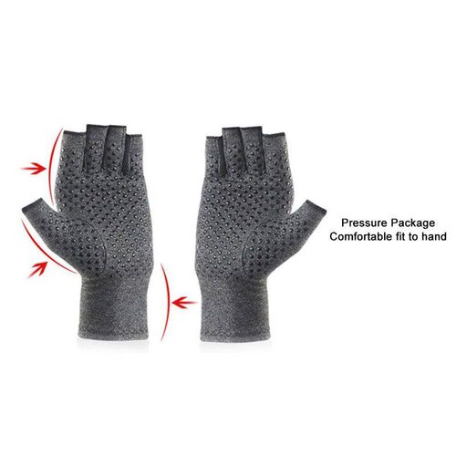 1 Pair Compression Arthritis Gloves Rehabilitation Semi-fing