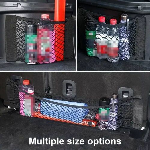 1pc Universal Car Storage Bag Double Mesh Trunk Storage Net,