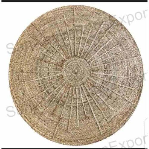 Natural Jute Round Rug Outdoor Garden Circular Jute Carpet