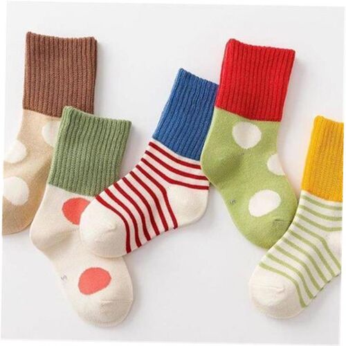 5 Pairs Cotton Kids Socks Warm Winter Socks For Baby Girls C