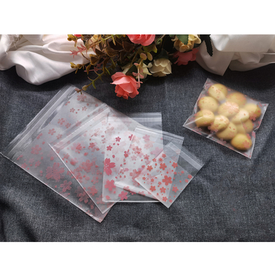 100pcs plastic transparent frosted cherry candy biscuit pack