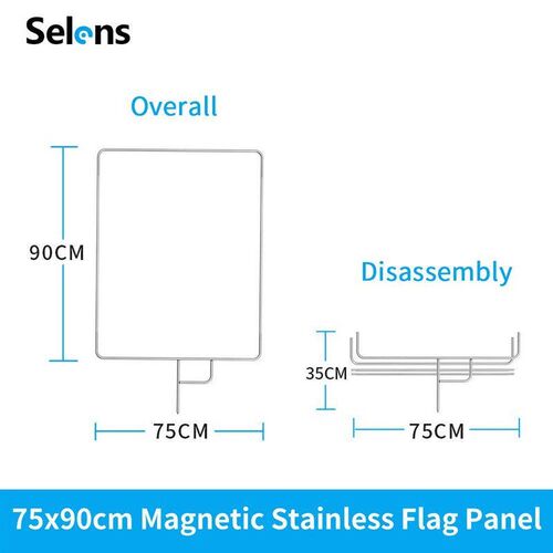 Selens Video Studio 75x90cm Stainless steel Flag Panel Refle