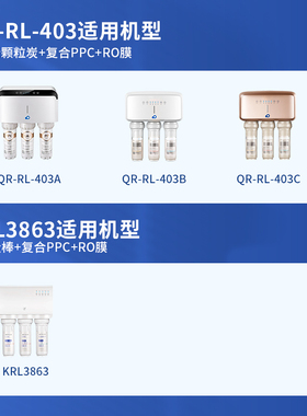 适配沁园KRL383/QR-RL-3/B/C净水器的ro膜全通用