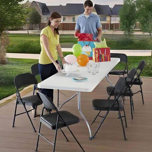 Deluxe Vinyl Padded Seat and Metal Back Folding Chair,  Gard