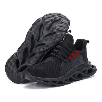 Quality Safety Shoes Men Rotary Buckle Work Shoes Air Cushio