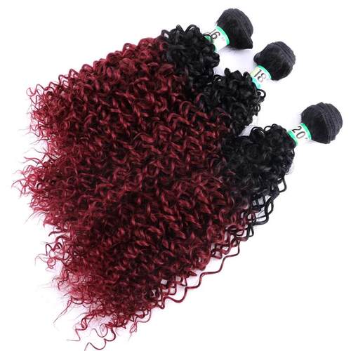 70 Gram One Piece Afro Kinky Curly Hair Bundles Brown to Gol