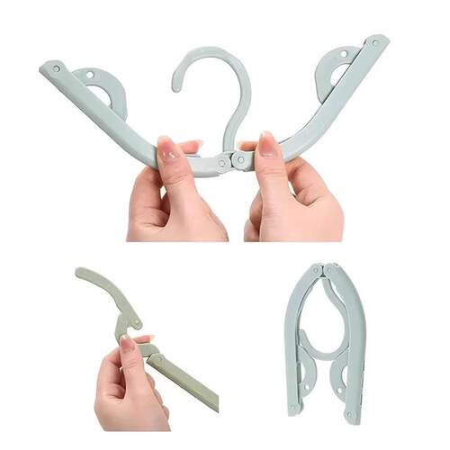 5/10pcs Folding Travel Hangers Portable Random Color Plastic