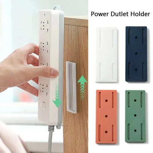 Punch-Free Plug Fixer Wall-Mounted Organizer Self-Adhesive S