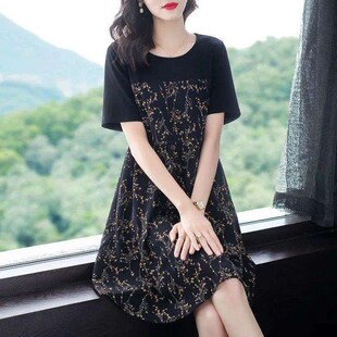 clothes women fat summer sister New belly dres covering