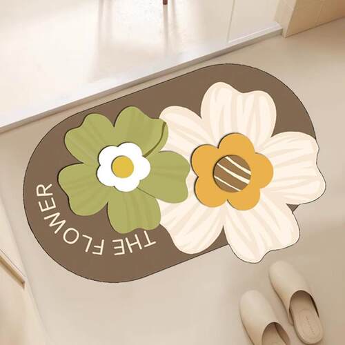 Diatomaceous earth water-absorbing mat, bathroom floor mat,
