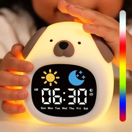 Alarm Clock for Kids Puppy-Shape Toddler Sleep Training Cloc