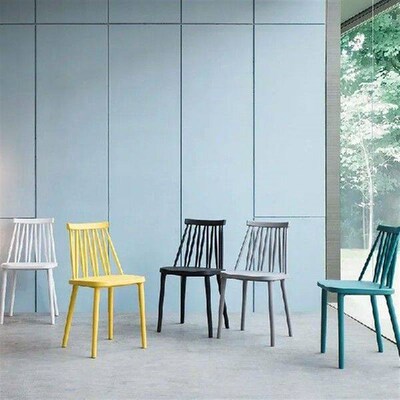 Nordic chair modern minimalist lazy plastic back stool