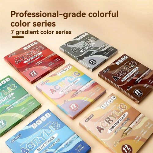 84 Colors Acrylic Paint Markers, With Direct-Liquid Ink Syst