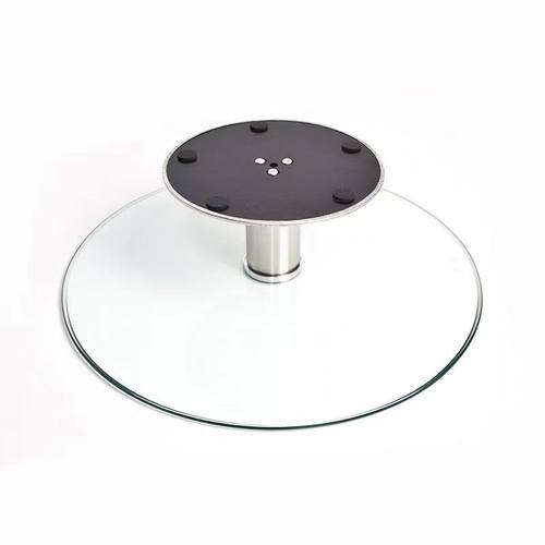 餐桌二层转盘钢化玻璃加高转盘层酒水架酒店展示台多层转盘家用