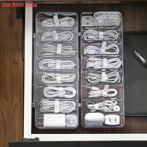Cable Storage Box Organizador Case Anti Dust Earphone Electr