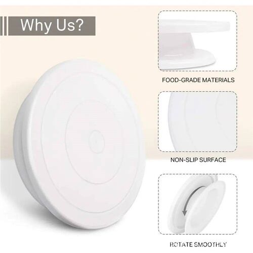 Baking Tools With Non-Slip Edge Plastic Cake Laminating Turn