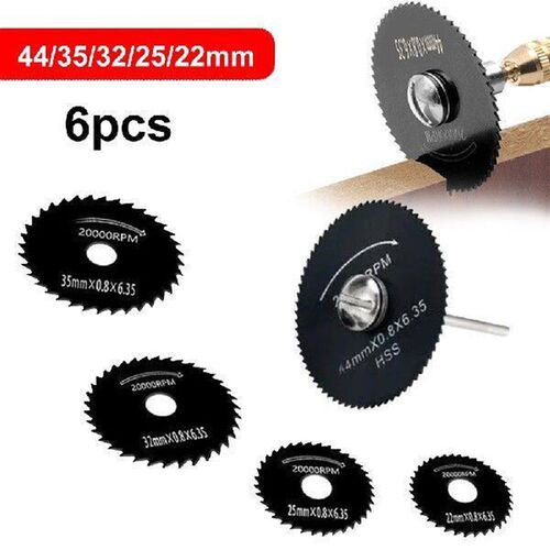 6Pcs Mini HSS Circular Saw Blade Rotary Tool For Dremel