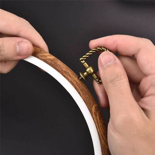 Sewing Tool Round Wooden Color Embroidery Hoops Frame Set Pl