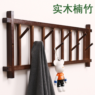 实木挂衣架壁挂墙上衣架墙壁式卧室衣帽架玄关门后衣帽钩置物挂架