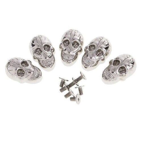21x15mm Metal SKULL Spikes Studs Leather Bag Shoes DIY 5 Set