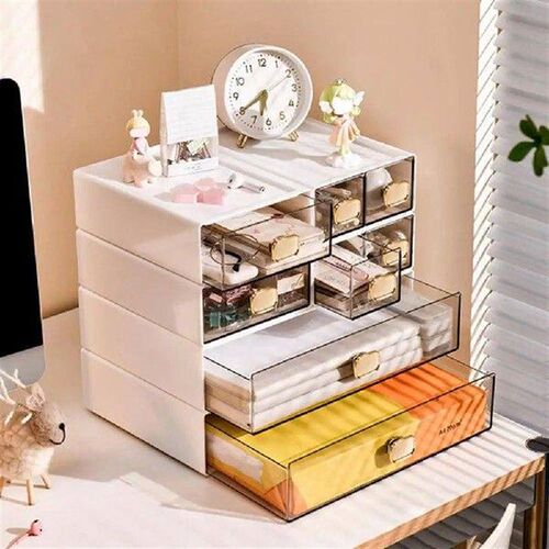 Stackable Drawers Transparent Stackable Desktop Organizer