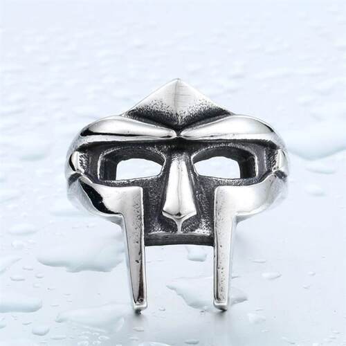 Classic Retro MF DOOM Mask Rings For Men Gladiator Punk Styl