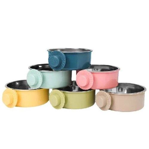 Can Be Hung Dog Bowl Dog Water Bowl with Non-Slip Rubber