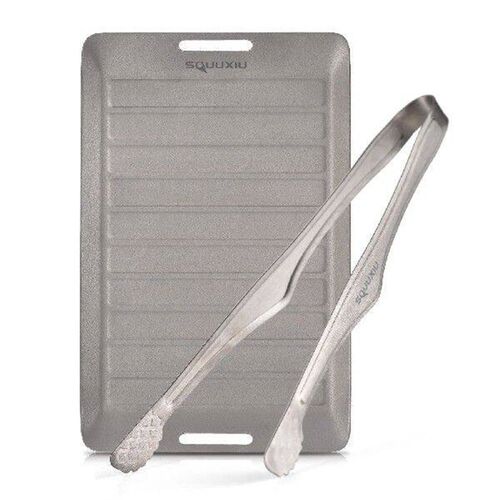 Ti Outdoor Camping Grill Pan & BBQ Tongs Set Portable