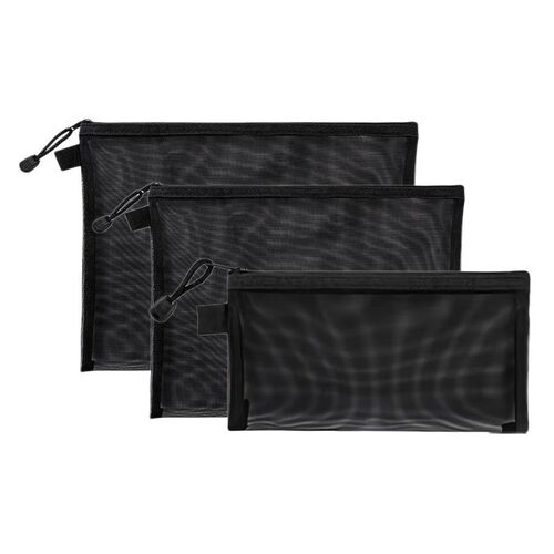 1PCS Mesh Women Folders Makeup Pencil Case Storage Bags Smal