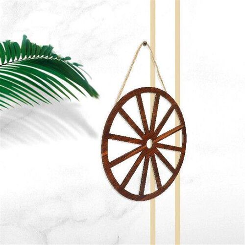 2 Pcs Wooden Wheel Decoration Versatile Wall Office