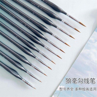 10 Peces Fne Detal Pant Brush Mnature Pantng Brushes