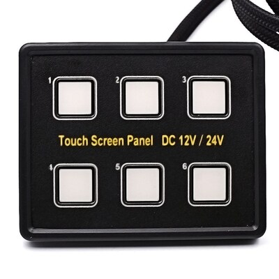 Car Touch Switch 12-24V 6 Groups of Panel Touch Circuit Cont