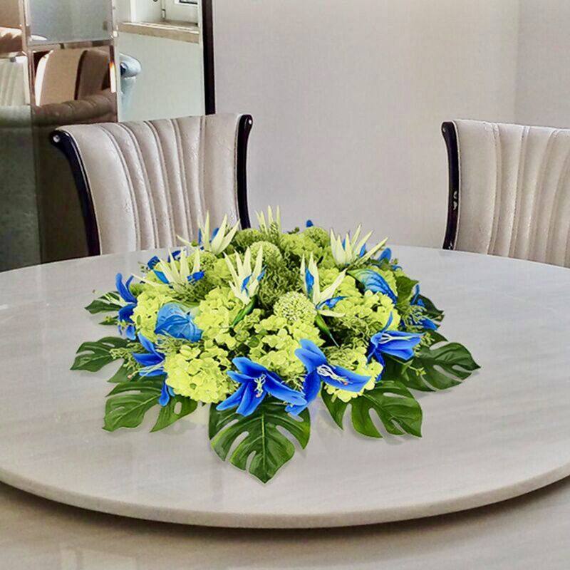 高档圆形大餐桌上的装饰花仿真花酒店餐厅电动转盘花摆放花卉假花,家居饰品,仿真花/假花,淘宝优惠券,粉丝福利购,淘宝优惠卷
