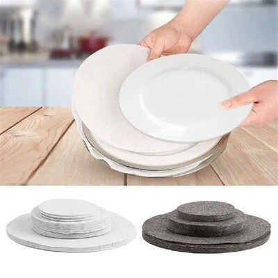 24PCS Felt Dish Protection Pad Bowl Anti-Friction Pad Soft