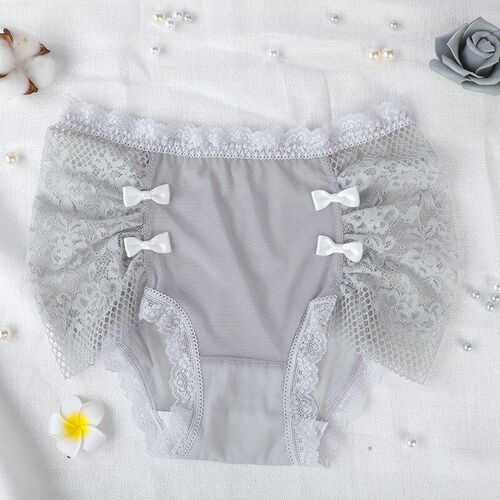 Midrise Ladies Panties 3 Colors Cute Double Bow Sweet Style