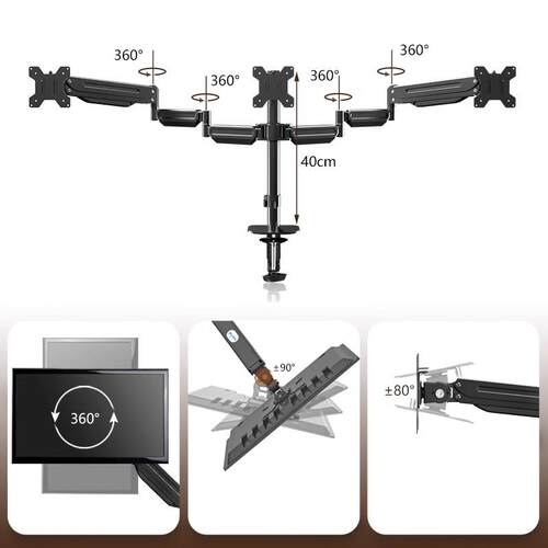 Monitor stand, computer lifting metal stand, 17-27 inches