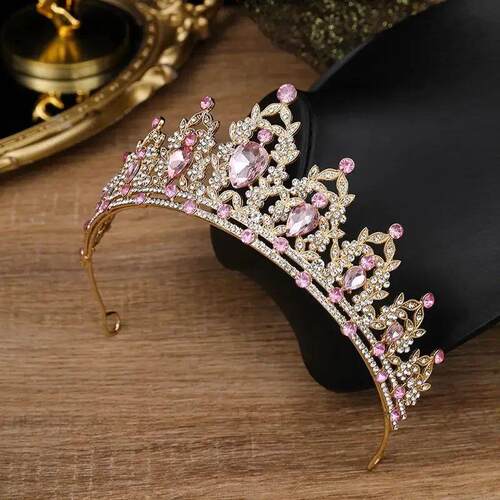 Childrens Princess Crown Crystal Tiara Girls Hair Accessori
