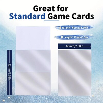 100/200/500 Counts Card Sleeves for Trading Card,Soft Baseba