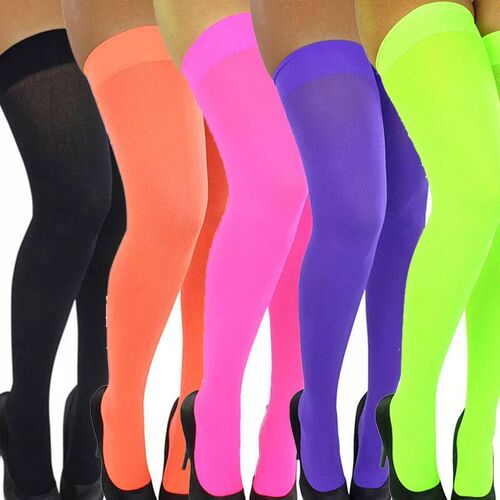 Women Stockings Candy Colors High Stocking Over The Knee Lon