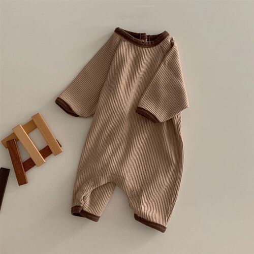 2022 Baby Girls Boys Romper Rainbow Long Sleeves Cotton Kids