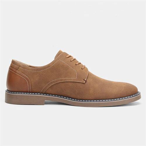 Men Retro Flat Casual Leather Shoes Low-Top 复古休闲男士皮鞋