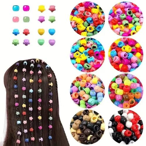 100Pcs Colorful Small Girls Hair Clips Cute Flower Star Hair
