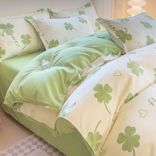 Ins Wind Cotton Four-piece Set Thickened Sanding Small Fresh