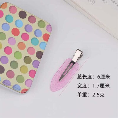 CREA glue accessories  seamless hairpin cartoon glitter tran