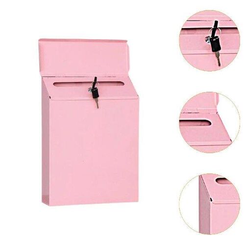 Wall Mounted Mailbox Pink Decorative Mail Box for House