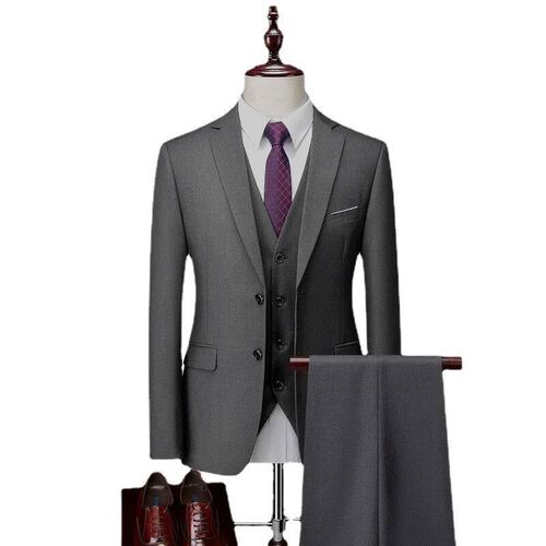 Men Boutique Suits Sets Groom Wedding Dress Suits Pure Color